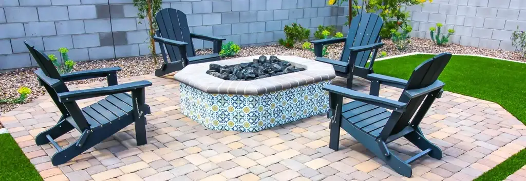 Liban backyard paver installation