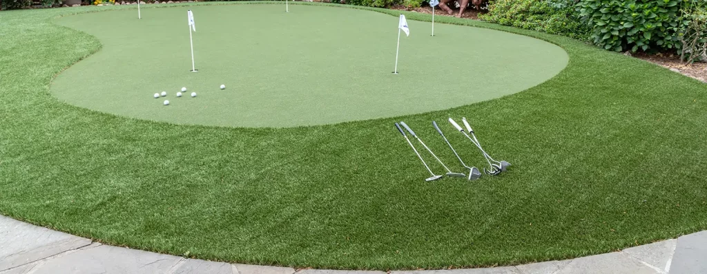 Residential golf green installation