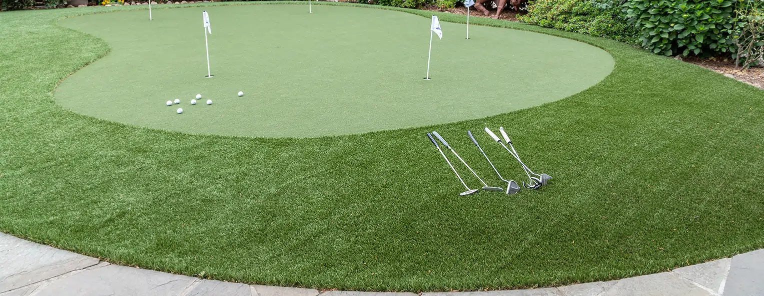 Residential golf green installation