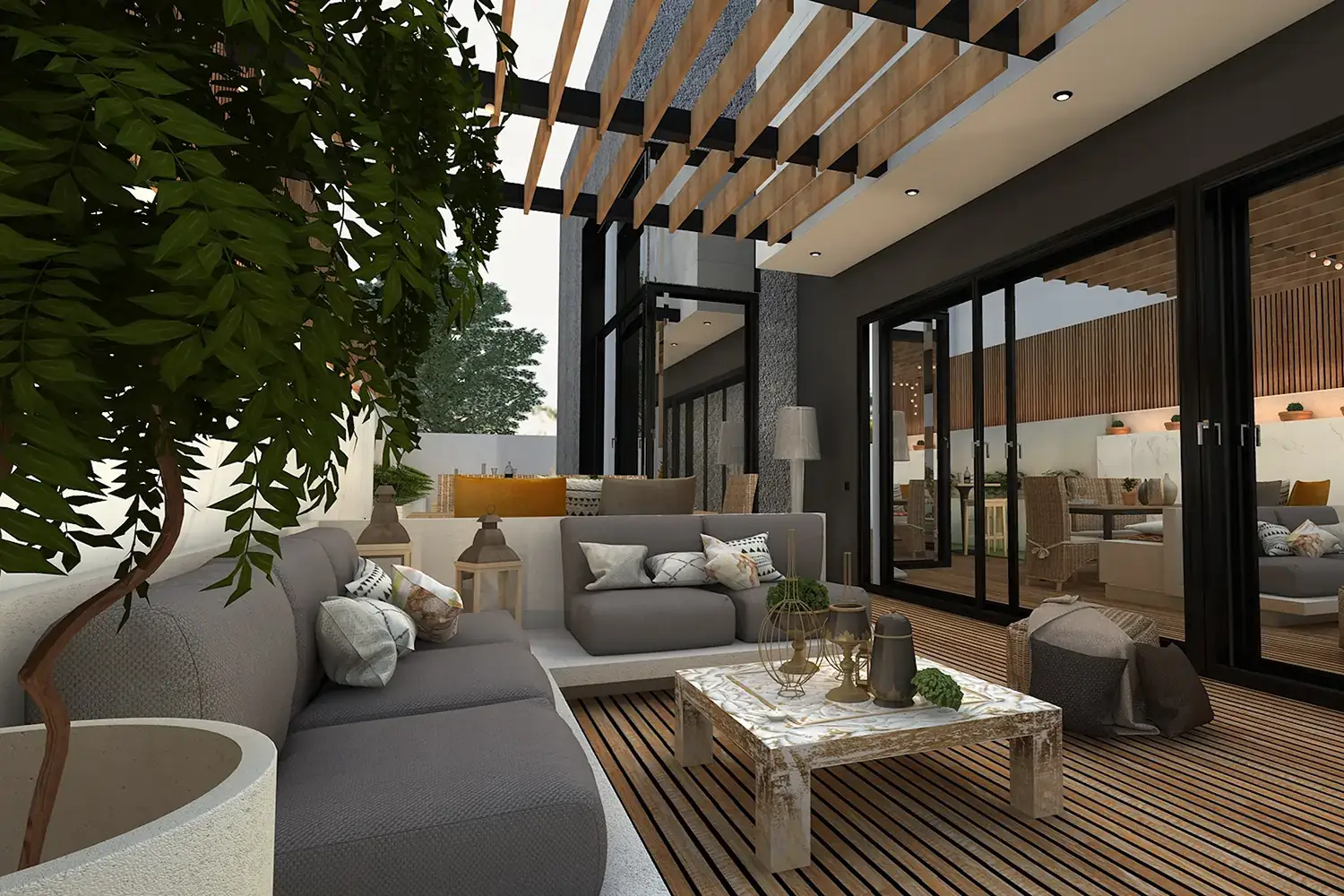 Liban landscape patio